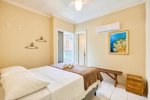Praia Grande Apartment | 101 Di Mônaco - Sr Amauri · Frente ao mar com três suítes | Roupas de cama; AC