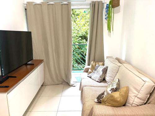 Enseada Apartment | Aconchegante apartamento no Guarujá c Ar e garagem na Enseada