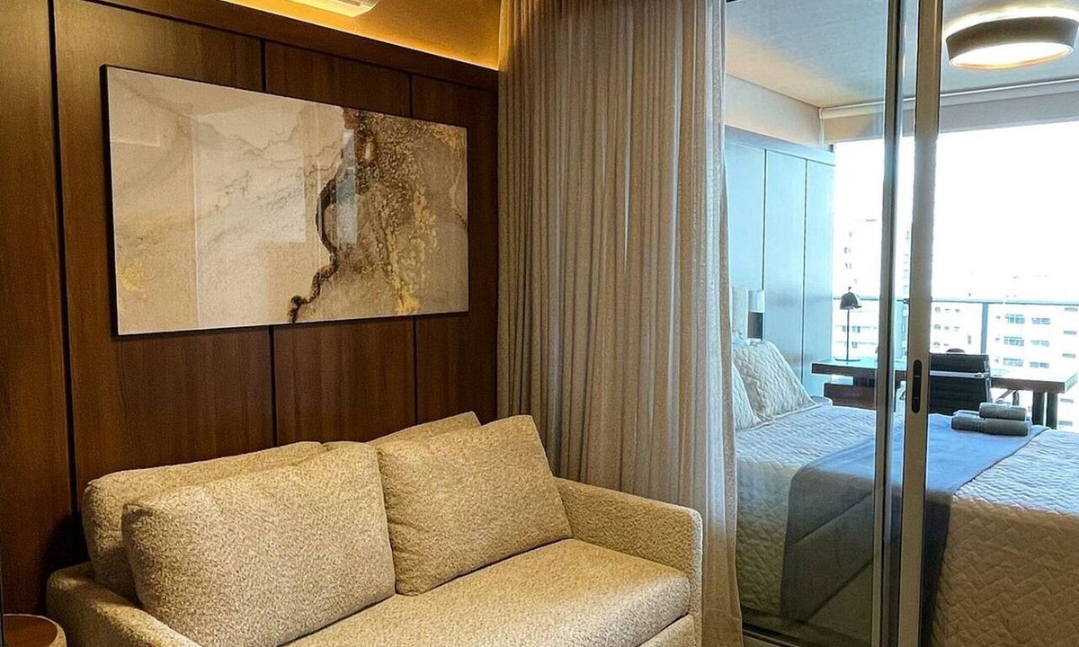 Jardim Paulista Apartment | Air conditioning, pool, bed linens and towels