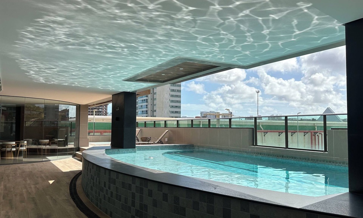 Cruz das Almas Condo | Apê Design Vista Mar, Piscina, Hidro e Academia