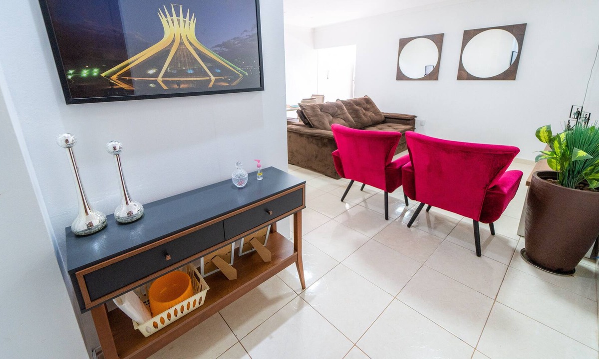 Vicente Pires Apartment | AP 85m2, 2Qts W/Suite, Full Kitchen, Wi-fi 500MB, Garage, Service Area
