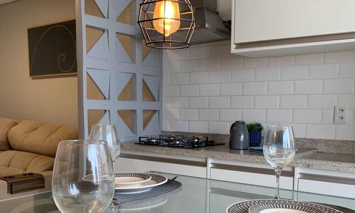 Jardim Goias Apartment | Beautiful 1 Bedroom Apartment Decorated with Charcoal Barbecue