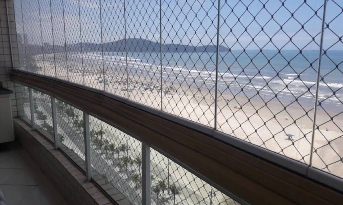 Aviacao Apartment | Beautiful view of the seafront ! Praia Grande - Aviation
