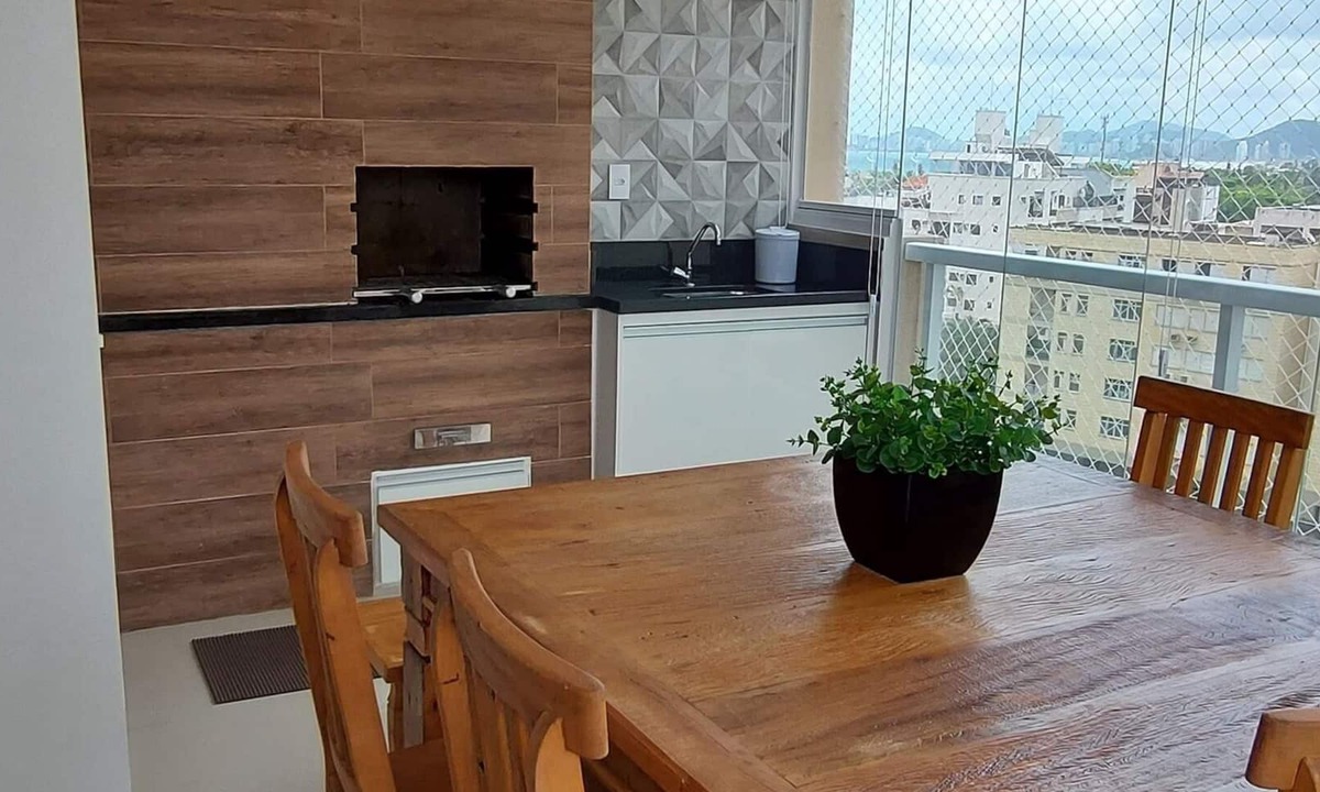 Parque Enseada Apartment | Apartamento Novo com Varanda Gourmet e Vista mar