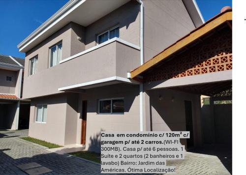 Jardim das Americas Apartment | Casa Curitiba 120m² (1 Suíte e 2 Quartos) com garagem em condomínio