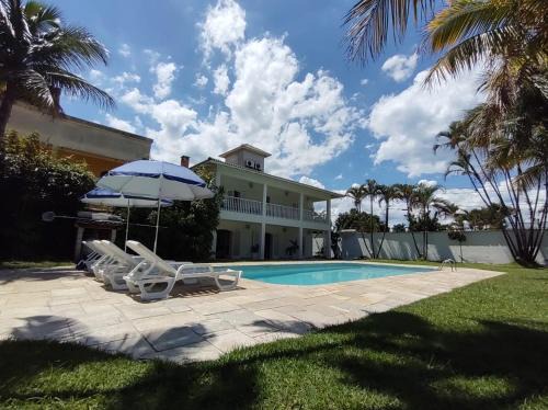 Balneario Praia do Pernambuco House | Casa Eventos e Temporada com 4 suites, piscina, churrasqueira, Wi-Fi, Ar Condicionado - Proximo Praia Mar Casado e Pernambuco - Guaruja -