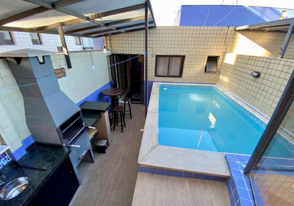 Mongagua Apartment | Cobertura Piscina Privativa frente e Vista Mar Centro Mongaguá