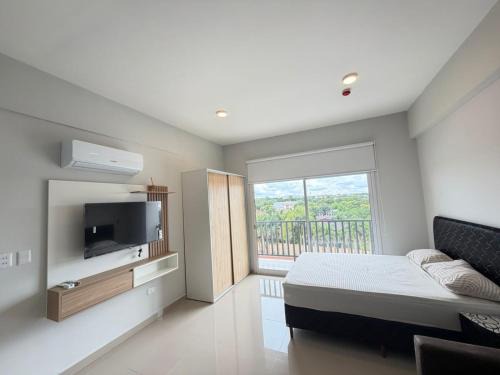 Fernando De La Mora Apartment | Departamento Monoambiente con piscina y vista en terraza