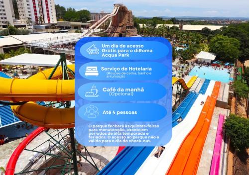 Caldas Novas Apartment | Diroma Resort com um dia no Acqua Park
