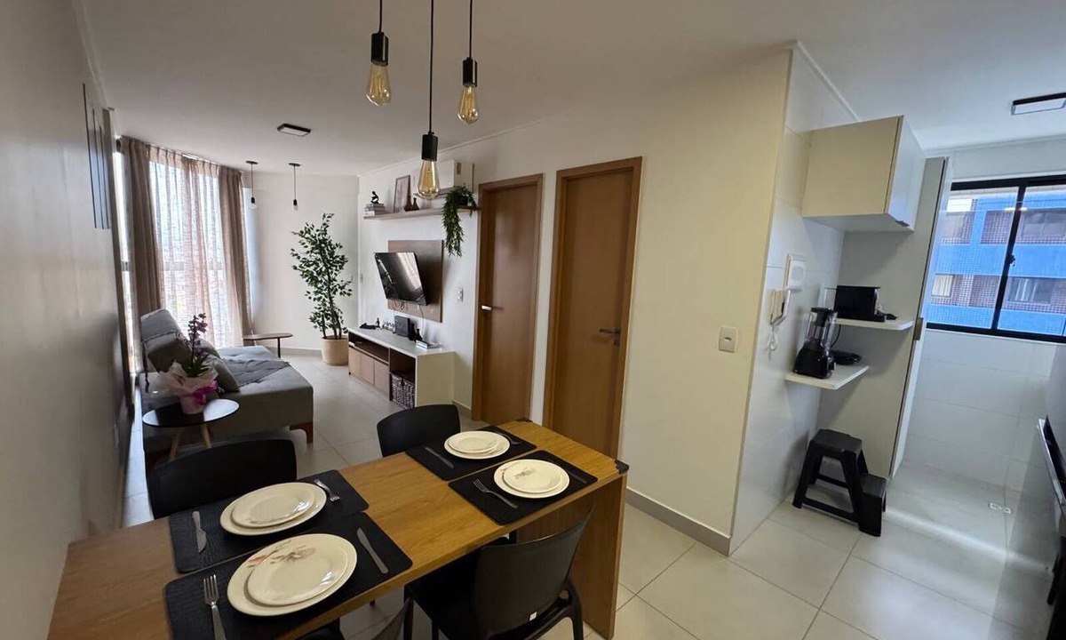 Pajucara Apartment | Flat Studio Design 3 - 409 with hot tub and pool, 200m from the beach with resort-style amenities.