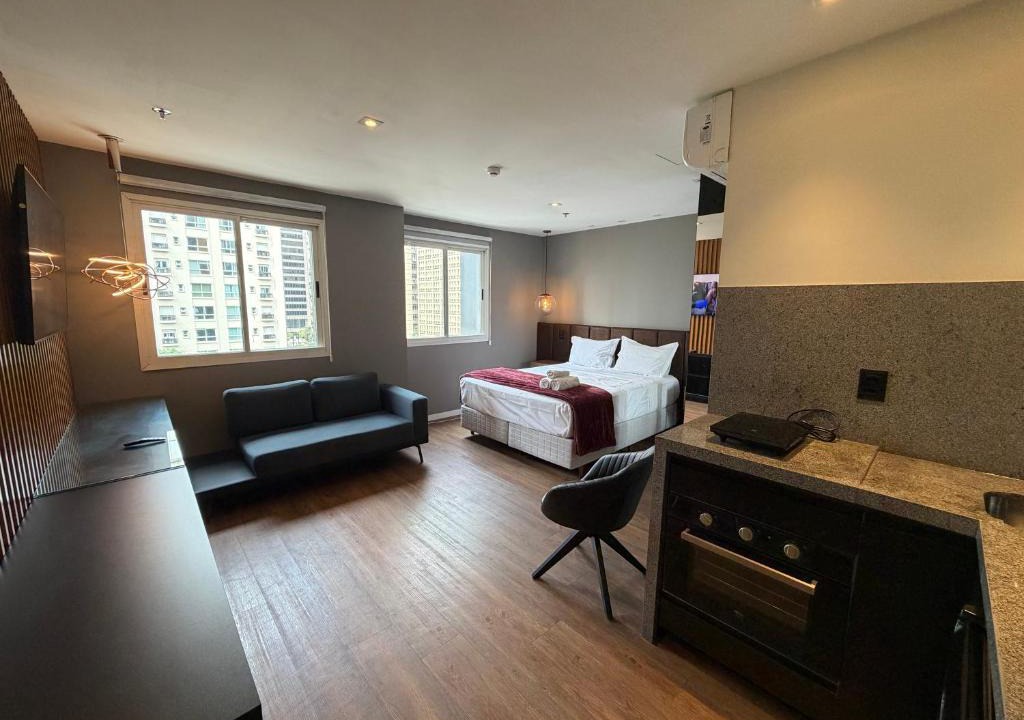 Jardins Apartment | Hotel Luxuoso Paulista Jardins com garagem ar piscina 906