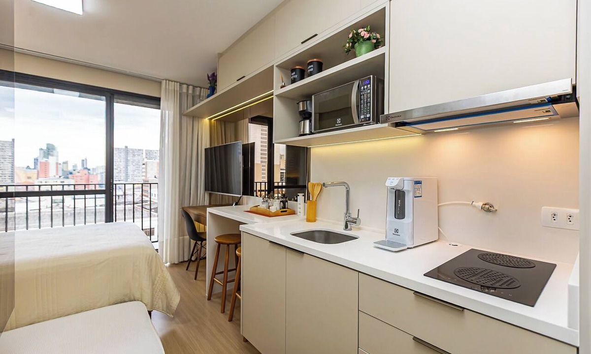 Matriz Apartment | Modern Studio with a View in Downtown Curitiba - Luxury
