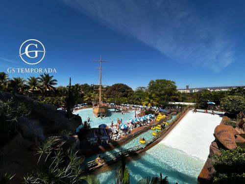 Caldas Novas Apartment | Piazza com acesso ao Acqua Park, Splash e Slider