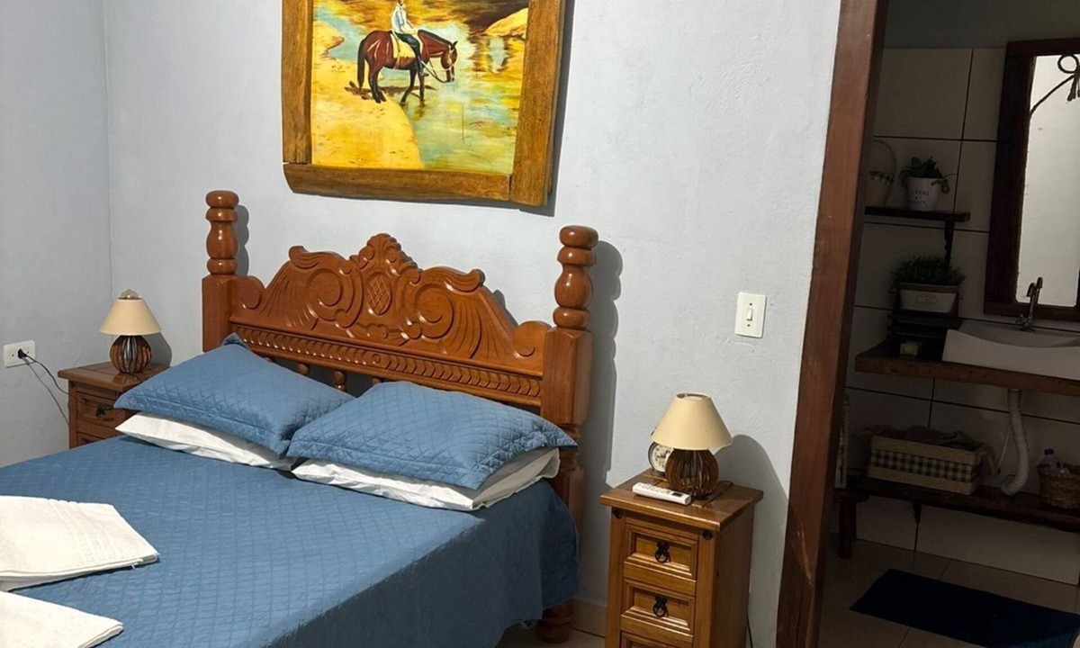 Bodoquena Cottage | Ranch in Bodoquena-MS with a river of green waters, sleeping area with kitchen.