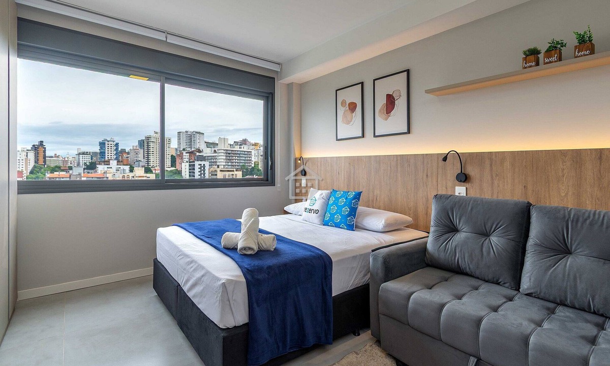 Rio Branco Apartment | Studio Premium: Rooftop e Lazer no Moinhos
