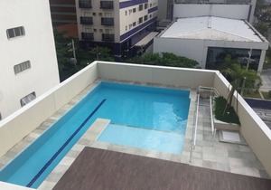 Fit with Gourmet Balcony, 150m from the beach, 3 bedrooms with air, pool and barbecue