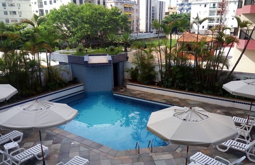 Asturias Apartment | Guaruja high standard with air, pool and wifi for up to 6 people - pets accepted