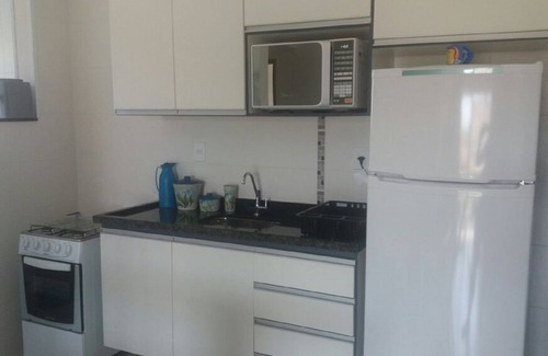 Praia Grande Apartment | LEISURE AREA IN COVERAGE WITH SEA VIEW