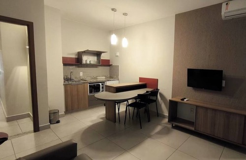 Caldas Novas Apartment | 2-bedroom apartment with balcony and views of Lake Corumbá at Praias do Lago Eco Resort.