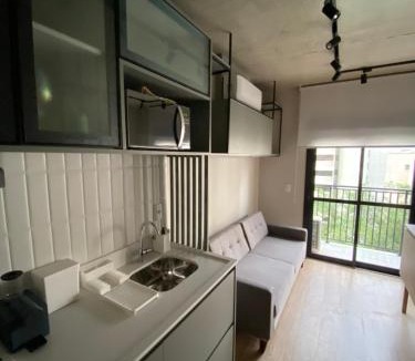 Consolacao Apartment | 82 New studio next Paulista Av, fast wifi and balcony