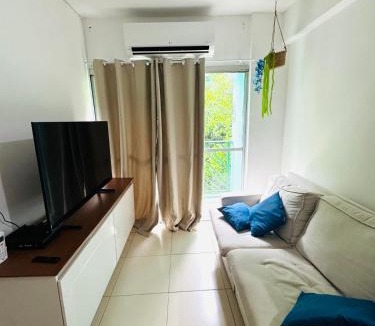 Enseada Apartment | Aconchegante apartamento no Guarujá c Ar e garagem na Enseada
