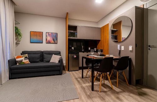 Centro Apartment | Aion 104 - Flat c/cozinha - 50 metros da praia