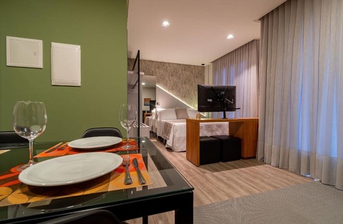 Centro Apartment | Aion 104 - Flat c/cozinha - 50 metros da praia