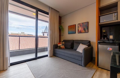 Centro Apartment | Aion 104 - Flat c/cozinha - 50 metros da praia