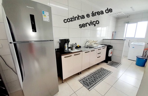 Vila Assuncao Apartment | Ap Temporada Top até 08 Pessoas/praia 06 Minutos/aceita Pet/02 Vagas de Garagem