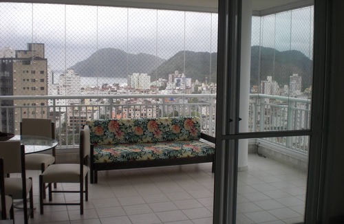 Vila Luis Antonio Apartment | Apt panoramic terrace overlooking 3 beaches and Santos, swimming pool, sauna, gym