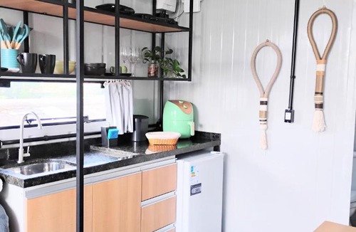 Centro Apartment | Beach Loft Containers n 3 c sacada, ar cond, 200m mar