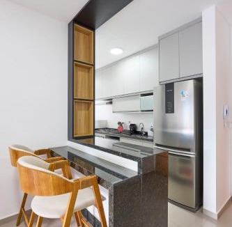 Centro Apartment | Beautiful in Ubatuba - Barbecue, Pool, Air Conditioning