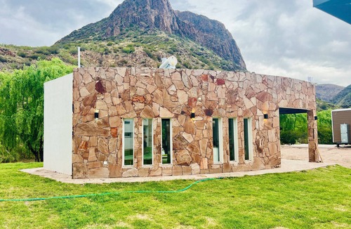 Rincon del Atuel Cabin | Bella Ribera #2 Riverfront Cabins in Valle Grande with Big Pool Private Jacuzzi