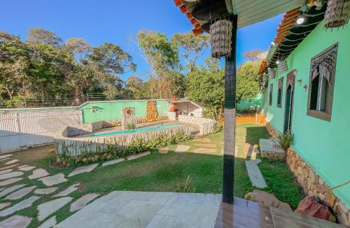 Pirenopolis House | Casa Na Cidade Piscina com Cascata Seu Reveion em Grande Estilo Area de Lazer