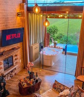 Cunha Ski Chalet | Chalé Arara super Luxo