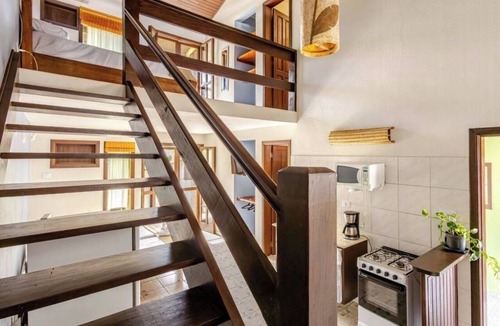 Boicucanga Beach Apartment | Charming loft with a mezzanine, 2 balconies, and 2 bathrooms
