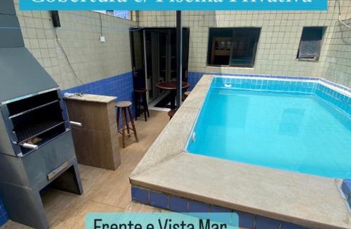 Mongagua Apartment | Cobertura Piscina Privativa frente e Vista Mar Centro Mongaguá