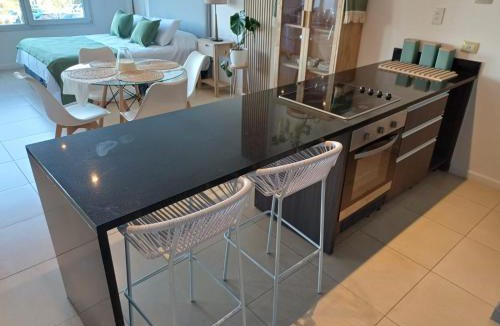 Nordelta Apartment | Departamento loft con balcón con vistas parciales a la bahia
