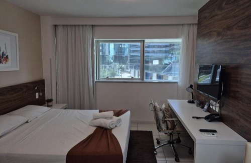 Setor Hoteleiro Norte Hotel | Flat bem localizado SHN | Garagem inclusa + wifi