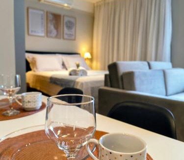 Sao Paulo Apartment | Flat Hotel Merc Espaçoso Ibirapuera 4 estrelas com Wi-Fi Recepção 24 horas 3PRI