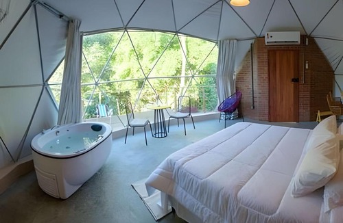 Caparao National Park Ski Chalet | Glamping Caparaó | Private Hot Tub and River - Terracota