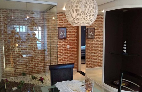 Jardim Belmar Apartment | Guarujá Cove Coverage! 2Frames Beach. Pool, Firewood Oven and Barbecue