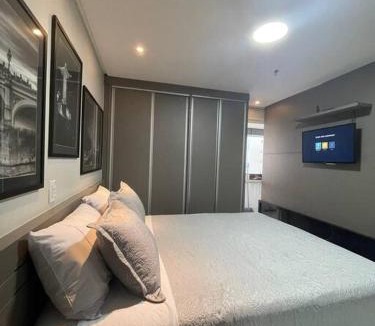 Jardim Goias Apartment | H-Flat Mobiliado com Garagem, 290m do Parque Flamboyant, Mínimo 2 Noites