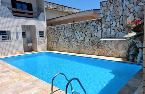 Loty House | House foot in the sand - Itanhaém with pool and barbecue