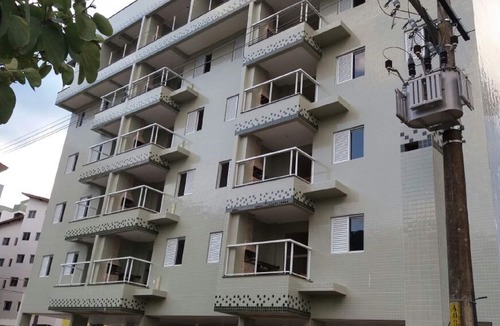 Praia Grande Apartment | LEISURE AREA IN COVERAGE WITH SEA VIEW