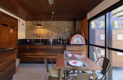 Florianopolis House | Loft by the Lagoon: Bathtub with View & Nature