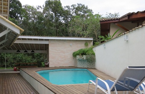 Guarutuba House | New House Ground Floor, Pool, Garden, between two rivers, beach at 250m, Market.