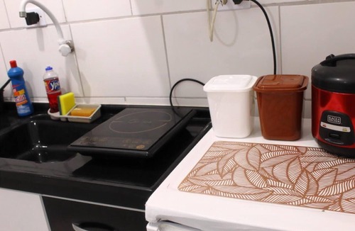 Vila Assuncao Apartment | Ocian Center 500 meters from the Beach, WI-FI, Cozy Family Studio