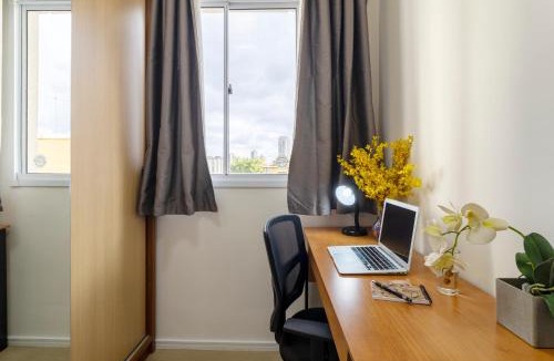 Jardim Aeroporto Apartment | Perto do Aeroporto com escritório, AC e Academia