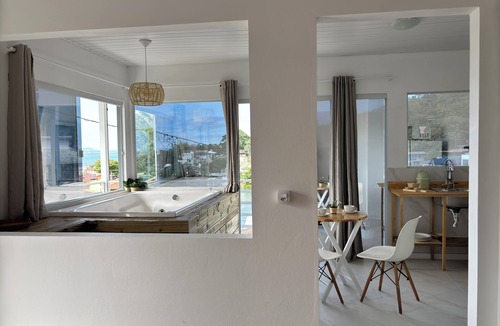 Florianopolis Apartment | Private Jacuzzi with ocean view.